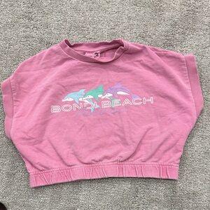 Cotton On Kids Pink Bondi Beach Cropped Sweatshirt - 3T
